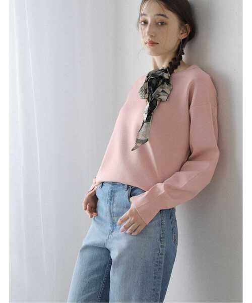 La TOTALITE（ラトータリテ）の「《追加3》【洗える】接結クルーネックプルオーバー（ニット/セーター・レディース・ホワイト/ピンク/イエロー・FREE）」の7枚目の写真