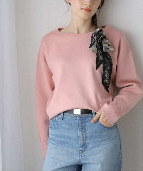 La TOTALITE（ラトータリテ）の「《追加3》【洗える】接結クルーネックプルオーバー（ニット/セーター・レディース・ホワイト/ピンク/イエロー・FREE）」の9枚目の写真