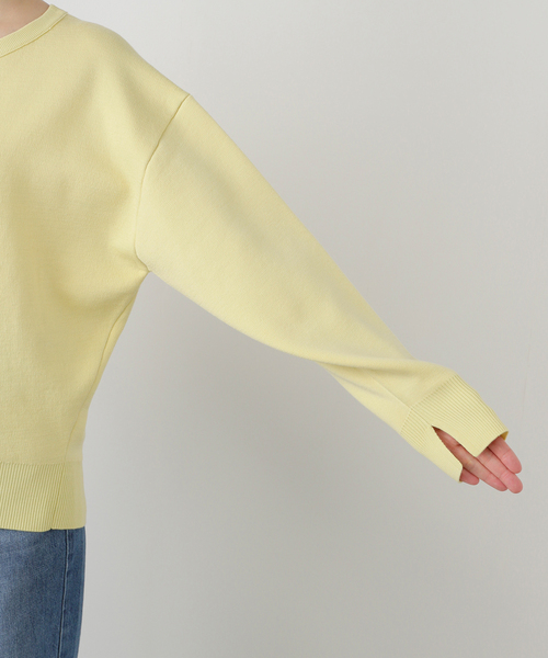 La TOTALITE（ラトータリテ）の「《追加3》【洗える】接結クルーネックプルオーバー（ニット/セーター・レディース・ホワイト/ピンク/イエロー・FREE）」の16枚目の写真