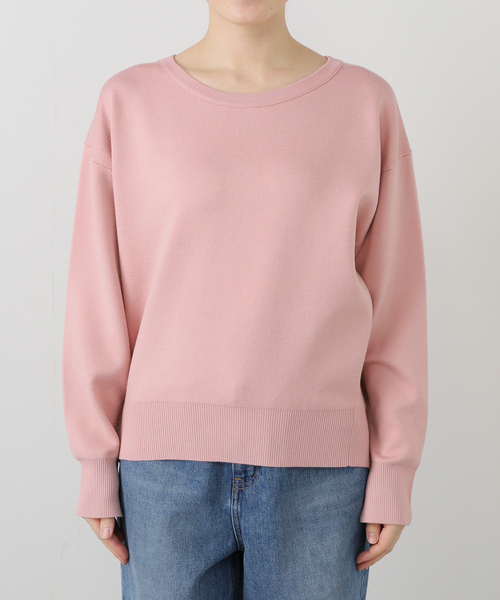 La TOTALITE（ラトータリテ）の「《追加3》【洗える】接結クルーネックプルオーバー（ニット/セーター・レディース・ホワイト/ピンク/イエロー・FREE）」の22枚目の写真