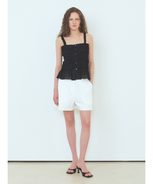 ETMON（エトモン）の「Lace Texture Sleeveless Blouse Black（Tシャツ/カットソー・レディース・その他・FREE）」の5枚目の写真