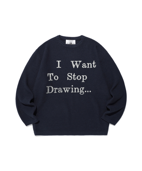 NICE GHOST CLUB(ナイスゴーストクラブ)の「FFATS POSITION KNIT_NAVY(NG2EFUK611A)(ニット/セーター・レディース・ネイビー・S/M/L)」の1枚目の写真