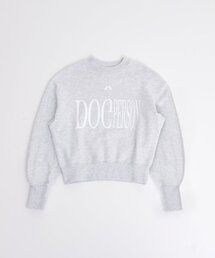 [IBC22WSS01MG] ドッグパーソンレタリングクロップスウェット - メランジグレー