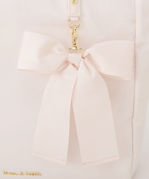 Maison de FLEUR(メゾンドフルール)の「リボンチャーム付き3ルームトートバッグ(トートバッグ・レディース・ネイビー/ブラック/ピンク・FREE)」の18枚目の写真