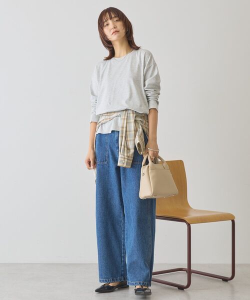 AMERICAN HOLIC（アメリカンホリック）の「クルーネックスクエアヘムプルオーバー（Tシャツ/カットソー・レディース・オフホワイト/グレー系その他・L/M）」の13枚目の写真