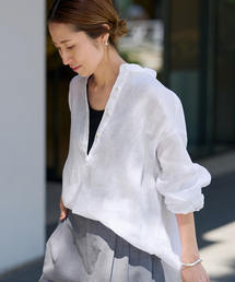 FRAMeWORK | ≪追加≫フレンチリネンバンドカラーシャツ(シャツ/ブラウス)