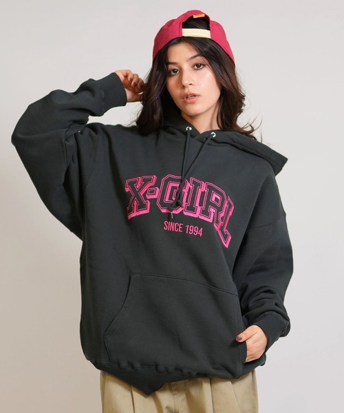 ムラサキスポーツ限定】X-GIRL/エックスガール プルオーバー パーカー