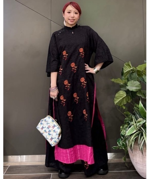 チャイハネ（チャイハネ）の「【チャイハネ】ペティナ刺繍ワイドフレアパンツ（その他パンツ・レディース・ブラック/ホワイト/ブルー・FREE）」の14枚目の写真