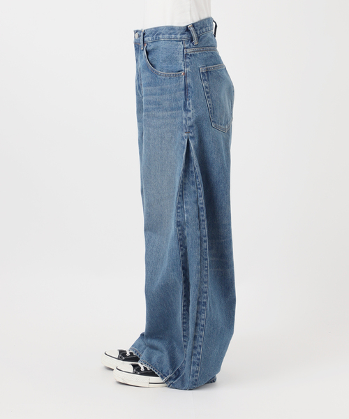 journal standard L'essage（ジャーナルスタンダードレサージュ）の「サイドタックデニムパンツ（デニムパンツ・レディース・ブルー/ネイビー・38/36）」の15枚目の写真