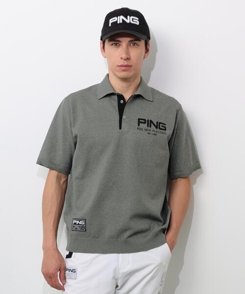 PING(ピン)の「【PING APPAREL】半袖ニットポロシャツ(ポロシャツ・メンズ・ブラック/グレー/ホワイト・L/S/LL/M/LL1)」の8枚目の写真