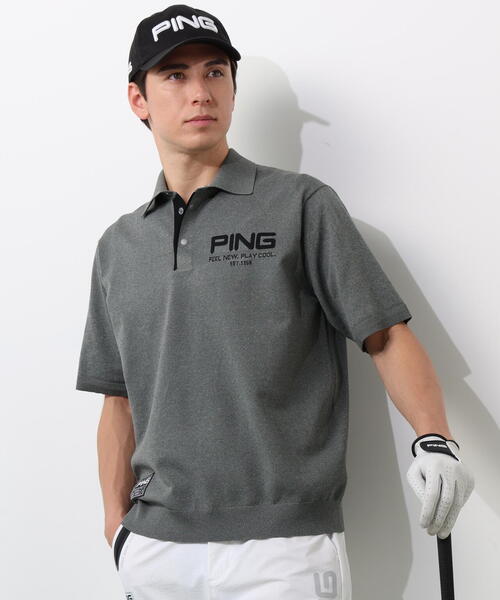 PING(ピン)の「【PING APPAREL】半袖ニットポロシャツ(ポロシャツ・メンズ・ブラック/グレー/ホワイト・L/S/LL/M/LL1)」の3枚目の写真