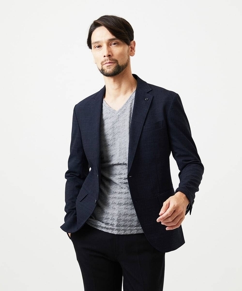 MICHEL KLEIN HOMME   （ミッシェルクランオム）の「【セットアップ】3ピース対応テーラードジャケット（テーラードジャケット・メンズ・グレー/ネイビー・MEDIUM/LARGE/X-LARGE）」の20枚目の写真