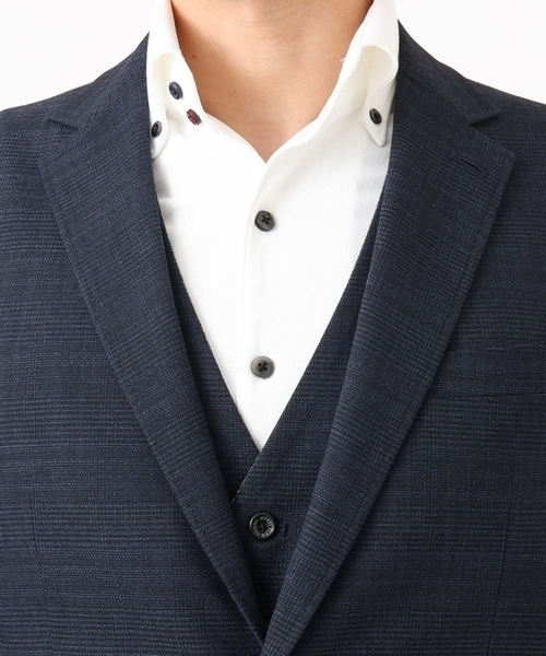 MICHEL KLEIN HOMME (ミッシェルクランオム)の「【セットアップ】3ピース対応テーラードジャケット(テーラードジャケット・メンズ・グレー/ネイビー・MEDIUM/LARGE/X-LARGE)」の19枚目の写真
