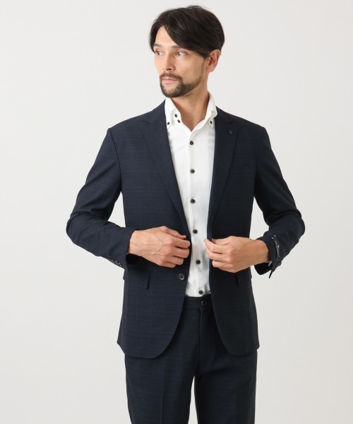 MICHEL KLEIN HOMME   （ミッシェルクランオム）の「【セットアップ】3ピース対応テーラードジャケット（テーラードジャケット・メンズ・グレー/ネイビー・MEDIUM/LARGE/X-LARGE）」の8枚目の写真