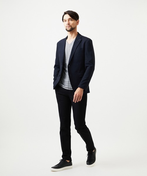 MICHEL KLEIN HOMME   （ミッシェルクランオム）の「【セットアップ】3ピース対応テーラードジャケット（テーラードジャケット・メンズ・グレー/ネイビー・MEDIUM/LARGE/X-LARGE）」の5枚目の写真