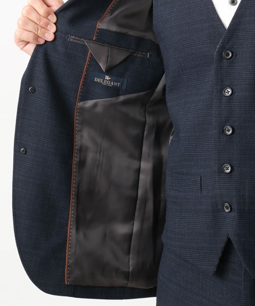 MICHEL KLEIN HOMME   （ミッシェルクランオム）の「【セットアップ】3ピース対応テーラードジャケット（テーラードジャケット・メンズ・グレー/ネイビー・MEDIUM/LARGE/X-LARGE）」の11枚目の写真