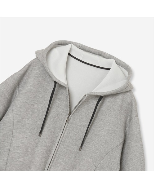 R-ISM（リズム）の「【洗える】スポンジダンボールフーディー（パーカー・レディース・オフホワイト/チャコールグレー/ライトグレー・4）」の14枚目の写真