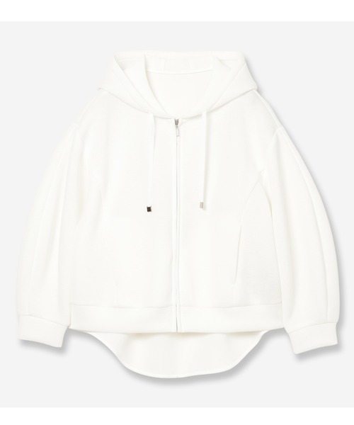 R-ISM（リズム）の「【洗える】スポンジダンボールフーディー（パーカー・レディース・オフホワイト/チャコールグレー/ライトグレー・4）」の10枚目の写真