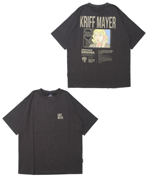KRIFF MAYER(クリフメイヤー)の「【綿100%】ダジャレ半袖Tシャツ(デンワニデンワ)(Tシャツ/カットソー・メンズ・オフホワイト/コーラル/パープル/ベージュ/チャコール・X-LARGE/LARGE/MEDIUM)」の21枚目の写真