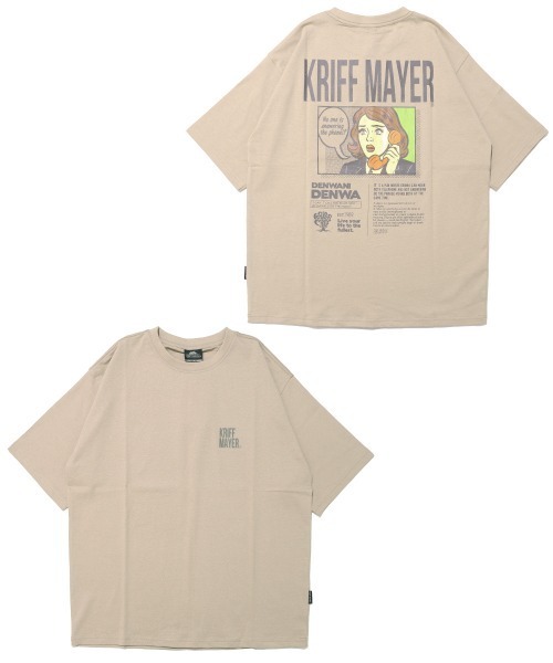 KRIFF MAYER(クリフメイヤー)の「【綿100%】ダジャレ半袖Tシャツ(デンワニデンワ)(Tシャツ/カットソー・メンズ・オフホワイト/コーラル/パープル/ベージュ/チャコール・X-LARGE/LARGE/MEDIUM)」の22枚目の写真