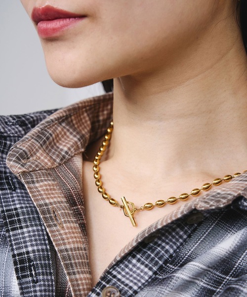 SOAC(ソーク)の「(SOAC)DROP CHAIN SHORT NECKLACE(ネックレス・レディース・シルバー/ゴールド・ONE SIZE)」の2枚目の写真