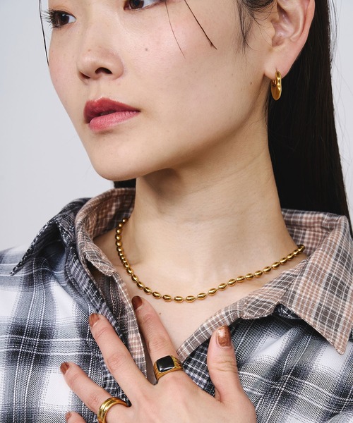 SOAC(ソーク)の「(SOAC)DROP CHAIN SHORT NECKLACE(ネックレス・レディース・シルバー/ゴールド・ONE SIZE)」の4枚目の写真