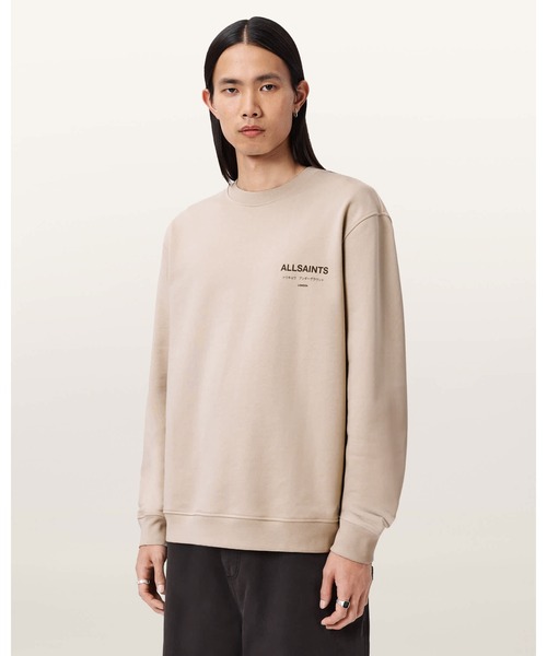 ALLSAINTS(オールセインツ)の「UNDERGROUND RELAXED FIT CREW NECK SWEATSHIRT | アンダーグラウンド リラックス フィット クルー ネック スウェットシャツ(スウェット・メンズ・ベージュ系その他・S/M/L/XS)」の1枚目の写真