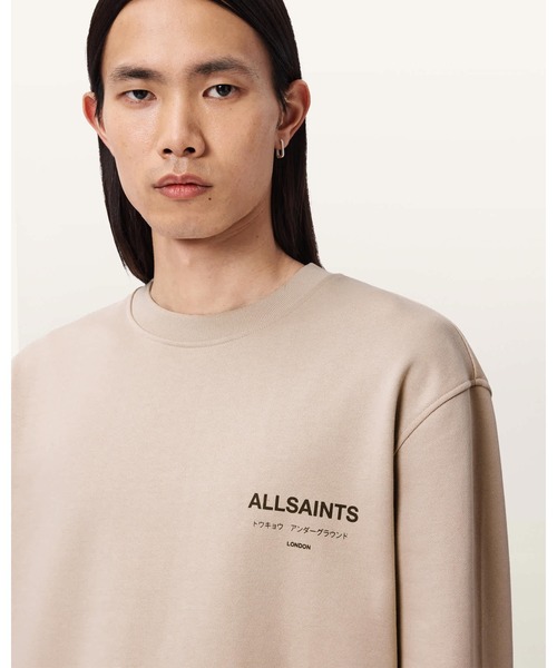 ALLSAINTS(オールセインツ)の「UNDERGROUND RELAXED FIT CREW NECK SWEATSHIRT | アンダーグラウンド リラックス フィット クルー ネック スウェットシャツ(スウェット・メンズ・ベージュ系その他・S/M/L/XS)」の4枚目の写真