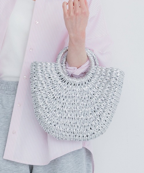 coca（coca）（コカ）の「ラメハンドバッグ（ハンドバッグ・レディース・シルバー/ゴールド・ONE SIZE）」の2枚目の写真