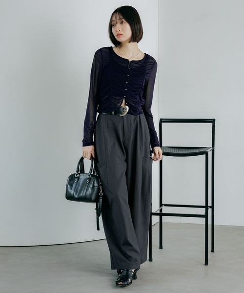 PAGEBOY（ページボーイ）の「ドロポケワイドコクーンパンツ（その他パンツ・レディース・チャコールグレー/ブラック/グレイッシュベージュ・SMALL/MEDIUM）」の10枚目の写真