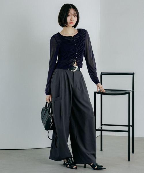 PAGEBOY（ページボーイ）の「ドロポケワイドコクーンパンツ（その他パンツ・レディース・チャコールグレー/ブラック/グレイッシュベージュ・SMALL/MEDIUM）」の12枚目の写真