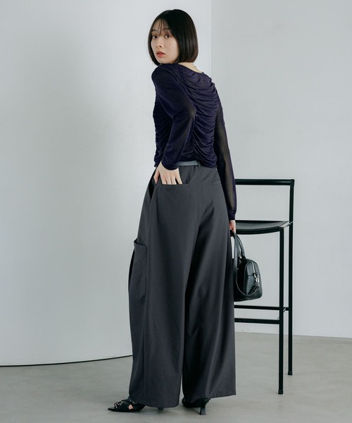 PAGEBOY（ページボーイ）の「ドロポケワイドコクーンパンツ（その他パンツ・レディース・チャコールグレー/ブラック/グレイッシュベージュ・SMALL/MEDIUM）」の13枚目の写真