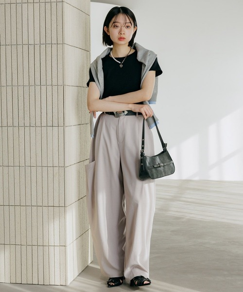 PAGEBOY（ページボーイ）の「ドロポケワイドコクーンパンツ（その他パンツ・レディース・チャコールグレー/ブラック/グレイッシュベージュ・SMALL/MEDIUM）」の20枚目の写真