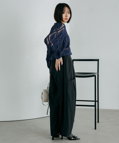 PAGEBOY（ページボーイ）の「ドロポケワイドコクーンパンツ（その他パンツ・レディース・チャコールグレー/ブラック/グレイッシュベージュ・SMALL/MEDIUM）」の5枚目の写真