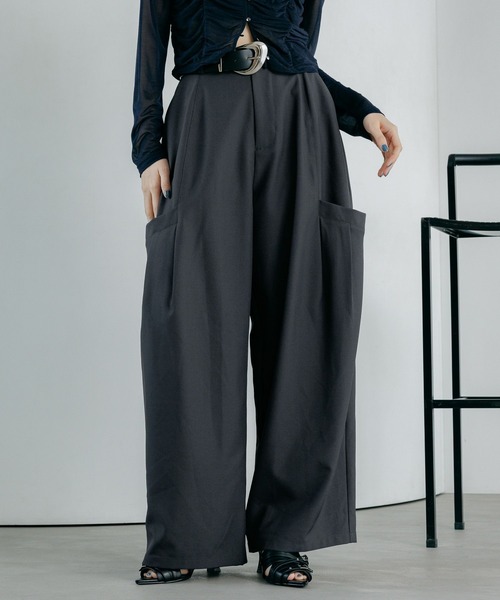 PAGEBOY（ページボーイ）の「ドロポケワイドコクーンパンツ（その他パンツ・レディース・チャコールグレー/ブラック/グレイッシュベージュ・SMALL/MEDIUM）」の14枚目の写真