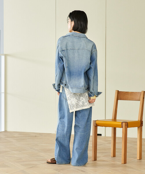 FREAK'S STORE(フリークスストア)の「Lee × FREAK'S STORE/リー 別注 101-J RIDERS JACKET/別注 ワンオーワン ジェー ライダースジャケット/デニムジャケット(デニムジャケット・レディース・サックスブルー/ネイビー・フリ-)」の8枚目の写真