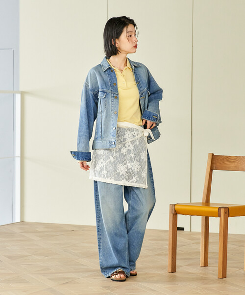 FREAK'S STORE(フリークスストア)の「Lee × FREAK'S STORE/リー 別注 101-J RIDERS JACKET/別注 ワンオーワン ジェー ライダースジャケット/デニムジャケット(デニムジャケット・レディース・サックスブルー/ネイビー・フリ-)」の10枚目の写真