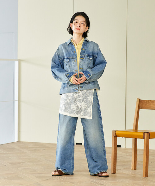 FREAK'S STORE(フリークスストア)の「Lee × FREAK'S STORE/リー 別注 101-J RIDERS JACKET/別注 ワンオーワン ジェー ライダースジャケット/デニムジャケット(デニムジャケット・レディース・サックスブルー/ネイビー・フリ-)」の11枚目の写真