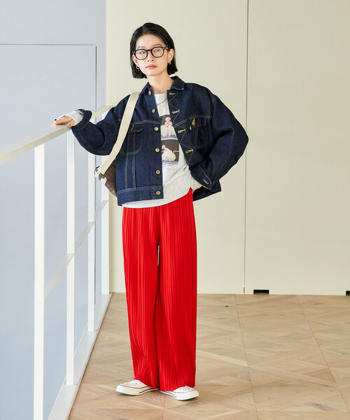 FREAK'S STORE(フリークスストア)の「Lee × FREAK'S STORE/リー 別注 101-J RIDERS JACKET/別注 ワンオーワン ジェー ライダースジャケット/デニムジャケット(デニムジャケット・レディース・サックスブルー/ネイビー・フリ-)」の20枚目の写真