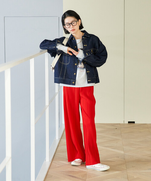 FREAK'S STORE(フリークスストア)の「Lee × FREAK'S STORE/リー 別注 101-J RIDERS JACKET/別注 ワンオーワン ジェー ライダースジャケット/デニムジャケット(デニムジャケット・レディース・サックスブルー/ネイビー・フリ-)」の22枚目の写真