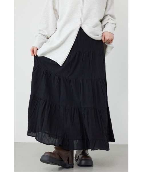 RODEO CROWNS WIDE BOWL（ロデオクラウンズワイドボウル）の「パレットティアードスカート（スカート・レディース・オフホワイト/ブラック/ライトピンク/グリーン・FREE）」の16枚目の写真