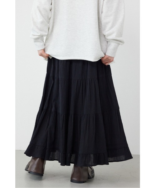 RODEO CROWNS WIDE BOWL（ロデオクラウンズワイドボウル）の「パレットティアードスカート（スカート・レディース・オフホワイト/ブラック/ライトピンク/グリーン・FREE）」の18枚目の写真