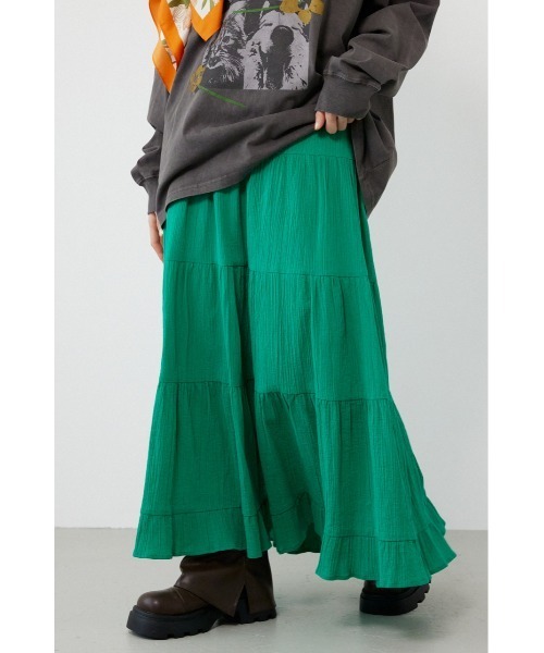 RODEO CROWNS WIDE BOWL（ロデオクラウンズワイドボウル）の「パレットティアードスカート（スカート・レディース・オフホワイト/ブラック/ライトピンク/グリーン・FREE）」の21枚目の写真