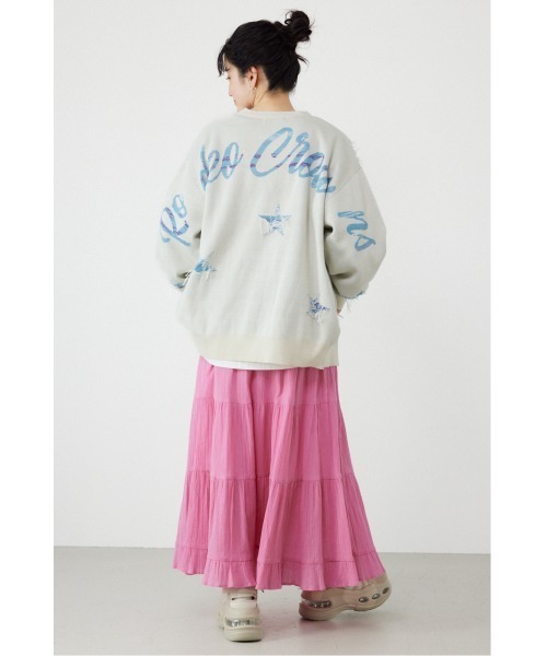 RODEO CROWNS WIDE BOWL（ロデオクラウンズワイドボウル）の「パレットティアードスカート（スカート・レディース・オフホワイト/ブラック/ライトピンク/グリーン・FREE）」の10枚目の写真