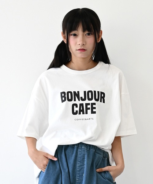 FOV(フォブ)の「フォブ BONJOUR Tシャツ(Tシャツ/カットソー・レディース・ブラック/ピンク/ホワイト・F)」の2枚目の写真