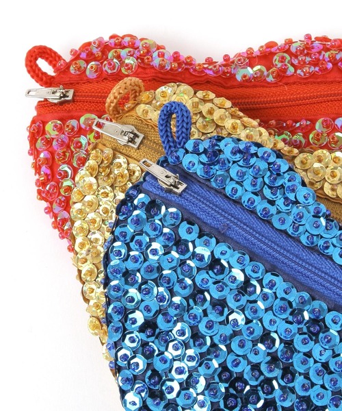 BAYFLOW(ベイフロー)の「BFスパンコールハートポーチ(ポーチ・レディース・ブラック/ブルー/レッド/イエロー・0)」の9枚目の写真