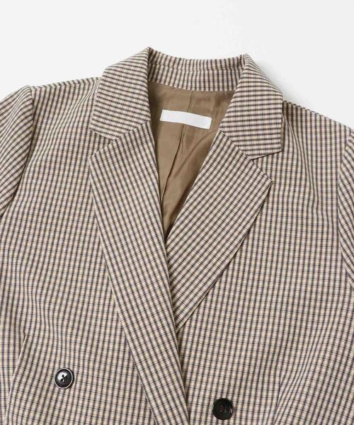 SENSE OF PLACE by URBAN RESEARCH（センスオブプレイスバイアーバンリサーチ）の「『イージーケア』ダブルテーラードジャケット（テーラードジャケット・レディース・グレー/ベージュ系その他/ブラック・ONE）」の12枚目の写真