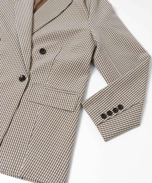 SENSE OF PLACE by URBAN RESEARCH（センスオブプレイスバイアーバンリサーチ）の「『イージーケア』ダブルテーラードジャケット（テーラードジャケット・レディース・グレー/ベージュ系その他/ブラック・ONE）」の13枚目の写真