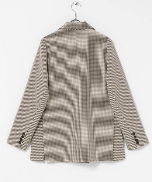 SENSE OF PLACE by URBAN RESEARCH（センスオブプレイスバイアーバンリサーチ）の「『イージーケア』ダブルテーラードジャケット（テーラードジャケット・レディース・グレー/ベージュ系その他/ブラック・ONE）」の15枚目の写真