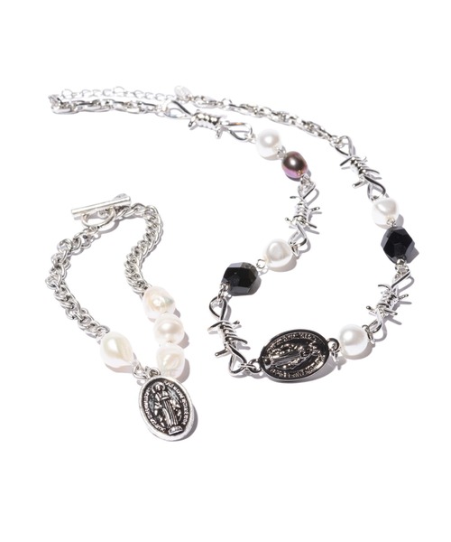 glamb（グラム）の「Anarchy Pearl Necklace / アナーキーパールネックレス（ネックレス・メンズ・シルバー・FREE）」の21枚目の写真